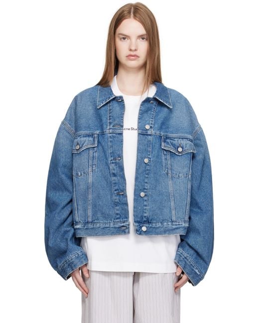 Acne ブルー オーバーサイズ デニムジャケット Blue
