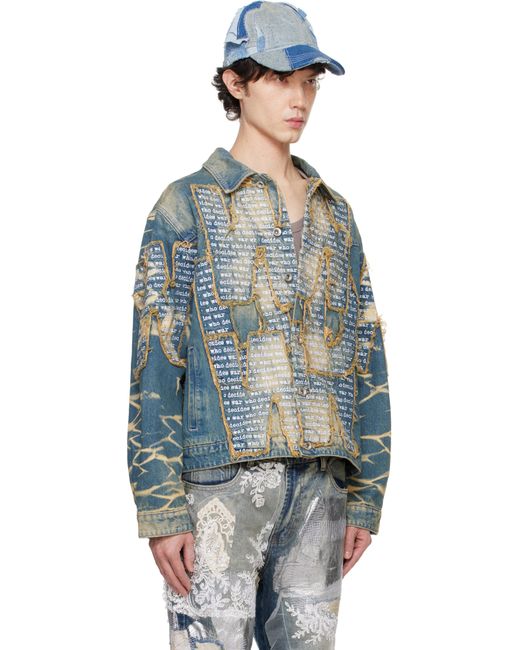 Who Decides War Blue Overlay Jacket for men