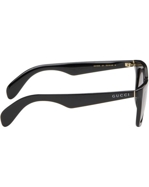 Gucci Black Rectangular Frame Sunglasses for men