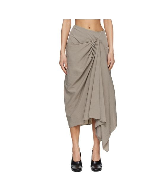 Entire studios Natural Fleur Midi Skirt