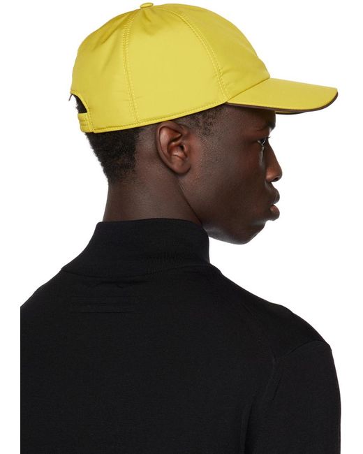 Zegna Black Yellow Zephyr Cap for men