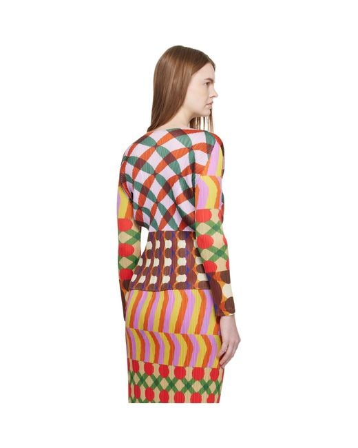 Pleats Please Issey Miyake Orange Harmony T-Shirt