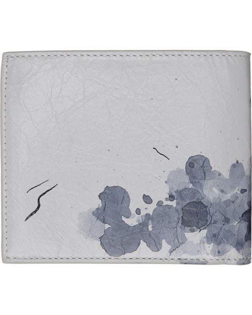 Balenciaga Gray Cash Square Folded Coin Wallet for men