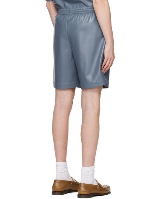 Nanushka Blue Doxxi Vegan Leather Shorts for men
