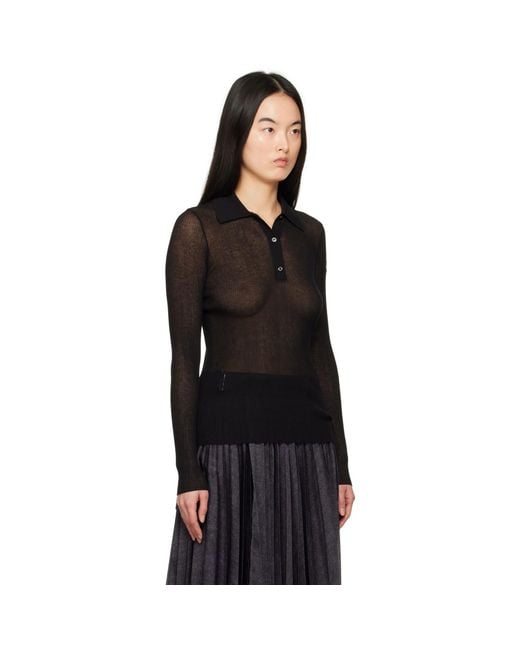 Moncler Black Ls Polo