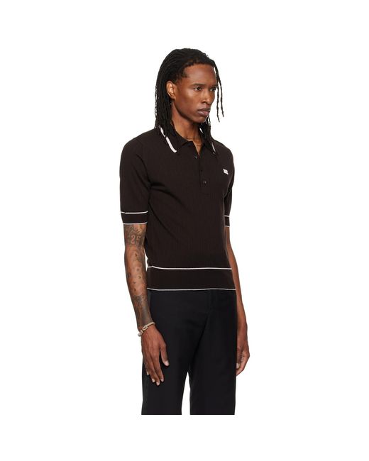 Wales Bonner Black John Smedley Edition Blessings Polo for men