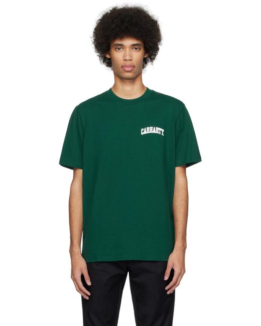 メンズ Carhartt ーン University Script Tシャツ Green