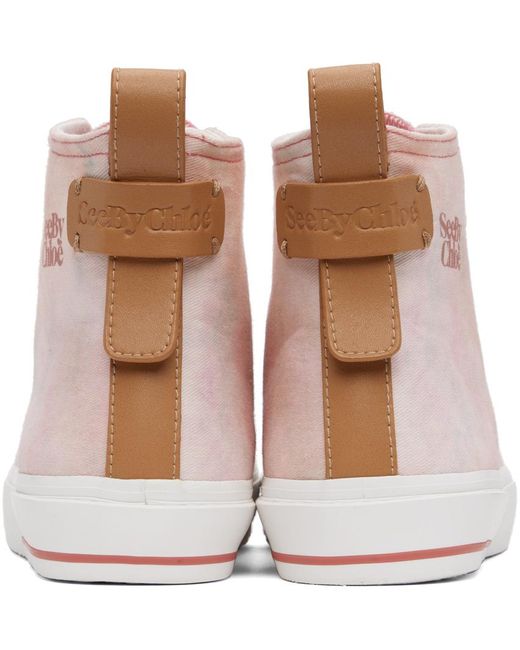 See By Chloé Multicolor Tie-dye High-top Sneakers