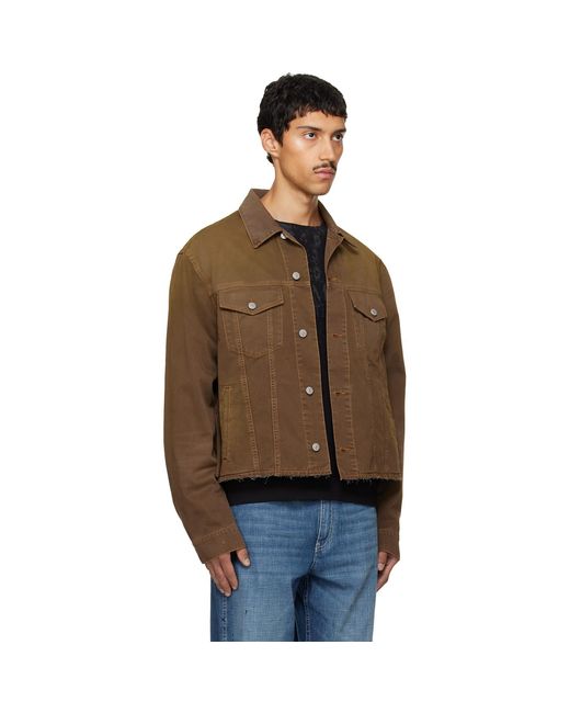 MM6 by Maison Margiela Brown Khaki Sports Jacket for men
