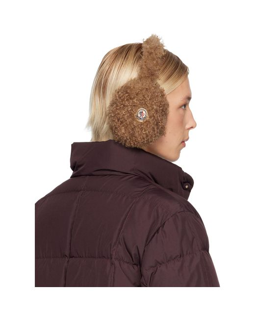 Moncler Brown Logo Ear Muffs