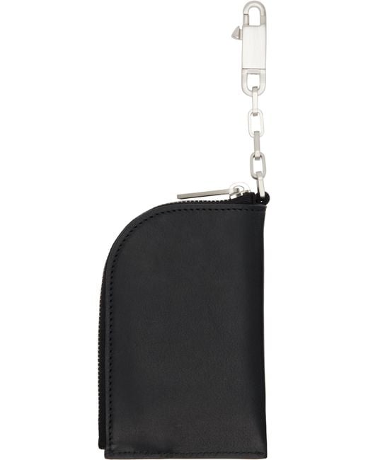 Rick Owens Black Concordians Hook Wallet for men