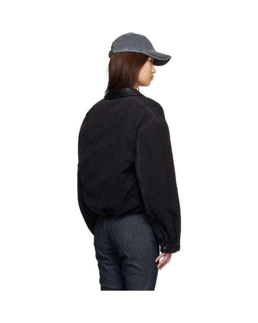 Acne Black Blouson Bomber Jacket
