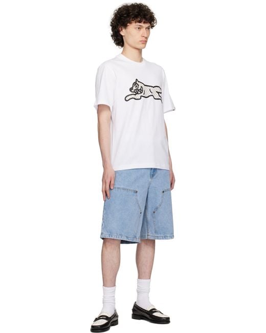★ICECREAM★ ホワイト Polka Dot Running Dog Tシャツ ICECREAM: White Polka Dot Running Dog T-shirt | SSENSE