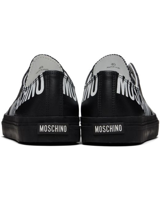 Baskets Noires À Logos Moschino pour homme en coloris Black