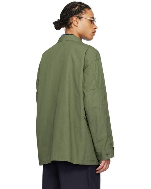 Engineered Garments Green Khaki Bdu Jacket for men