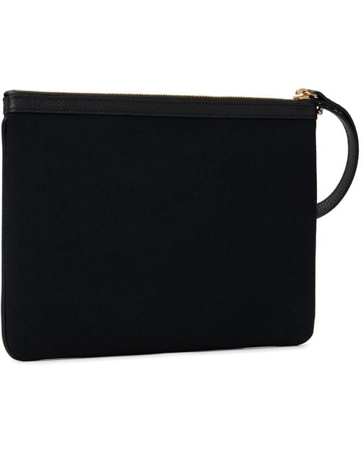 Versace Black 'La Medusa' Canvas Pouch