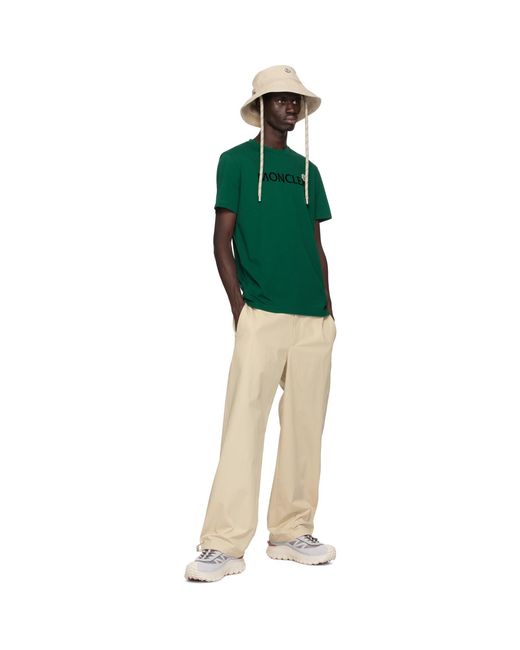Moncler Green Organic Cotton Logo T-Shirt for men