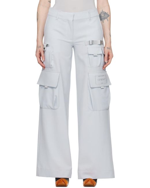Off-White c/o Virgil Abloh White Gray Toybox Trousers