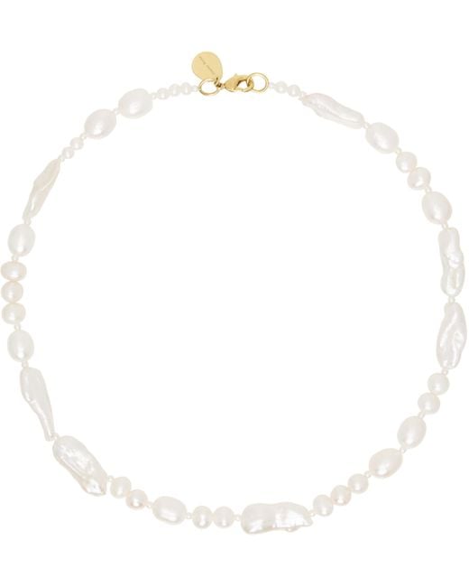 メンズ Simone Rocha ホワイト Legato パールネックレス White