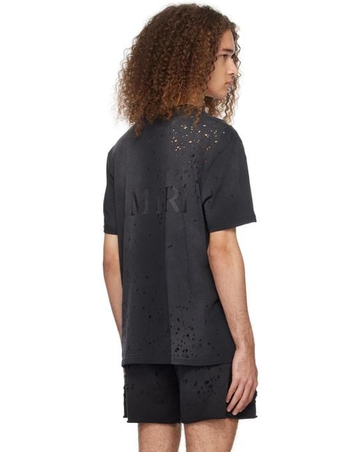 【アミリ】MA CORE LOGO SHOTGUN TEE_051 Amiri Core Logo Shotgun Tee - Faded Black - Amiri T-Shirt