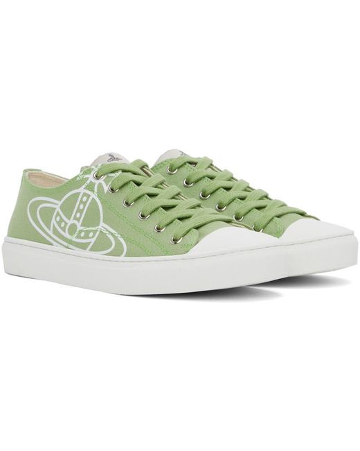 Vivienne Westwood Green Plimsoll Low Top Sneakers for men