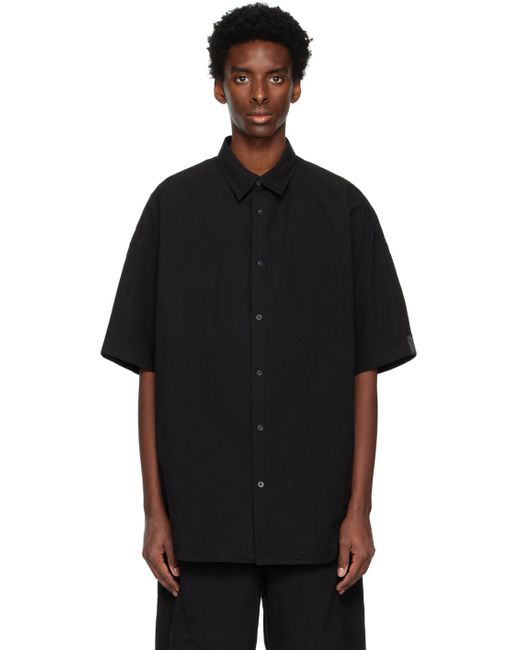 N. Hoolywood Black Button-up Shirt for men