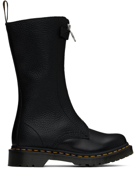 Dr. Martens Black 1B99 Front Zip Boots