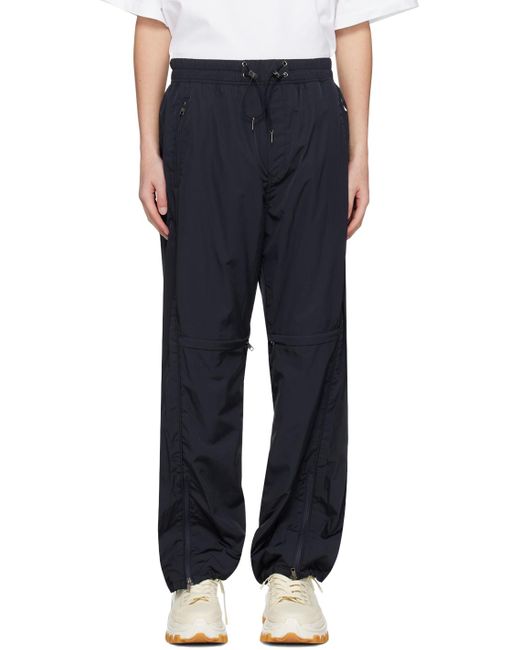 Wooyoungmi Blue Paneled Track Pants for men