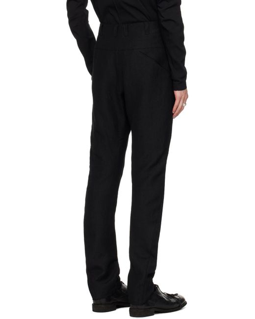 Pantalon noir à coutures extérieures incurvées DEVOA pour homme en coloris Black