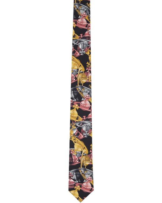 Cravate e à motif à orbes Vivienne Westwood pour homme en coloris Black