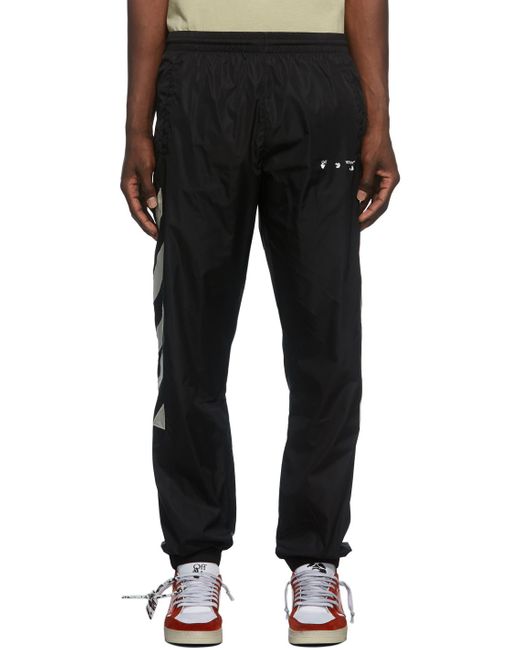 Off-White c/o Virgil Abloh Black Off- Diag Cuffed Track Pants for men