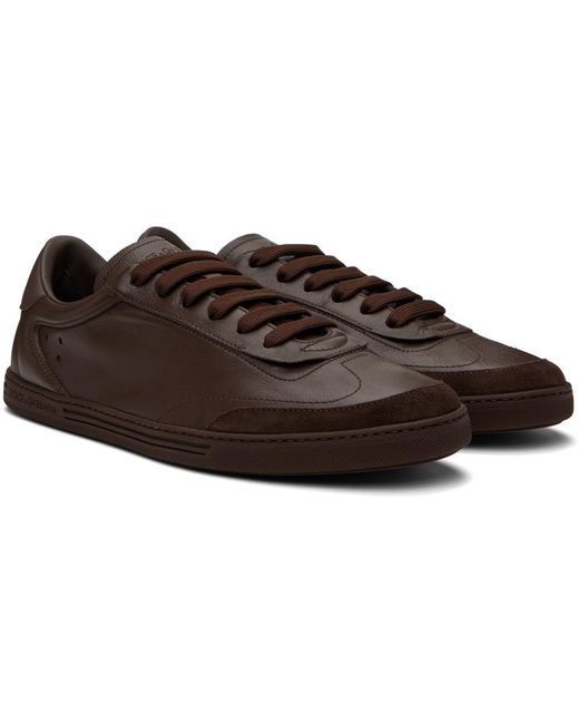 Dolce & Gabbana Black Dolce&gabbana Brown Saint Tropez Sneakers for men