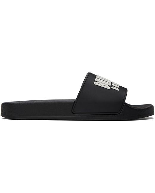 BBCICECREAM Black Straight Logo Sandals for men