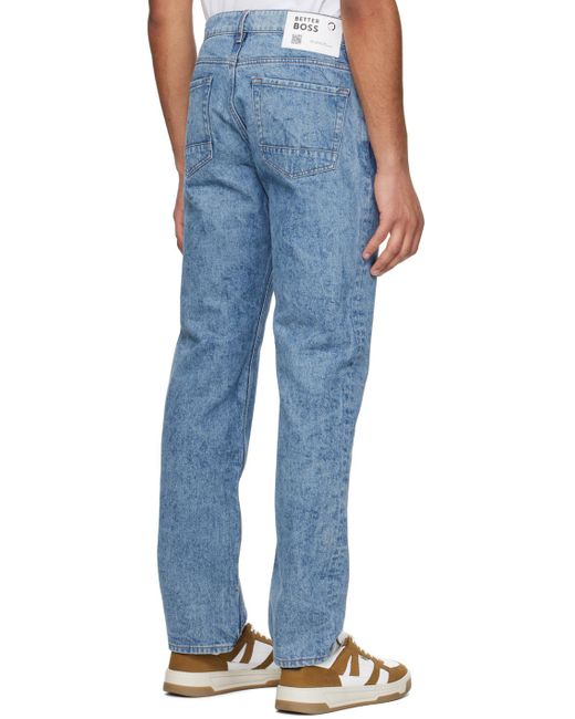 Boss Blue Relaxed-fit Jeans for men