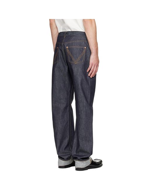 Bottega Veneta Blue Rolled Cuffs Jeans for men
