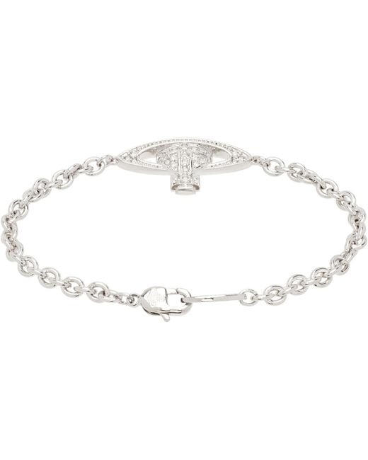 Vivienne Westwood Metallic Mini Bas Relief Chain Bracelet for men