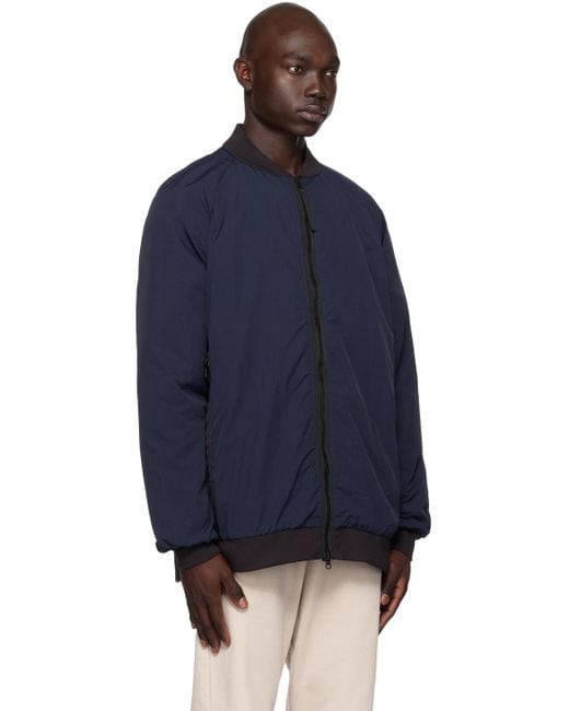 Canada Goose Navy Faber Bomber Jacket in Blue for Men | Lyst UK