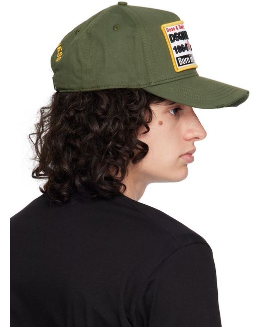 Dsqua2 casquette de baseball verte à écusson à logo DSquared² pour homme en coloris Green