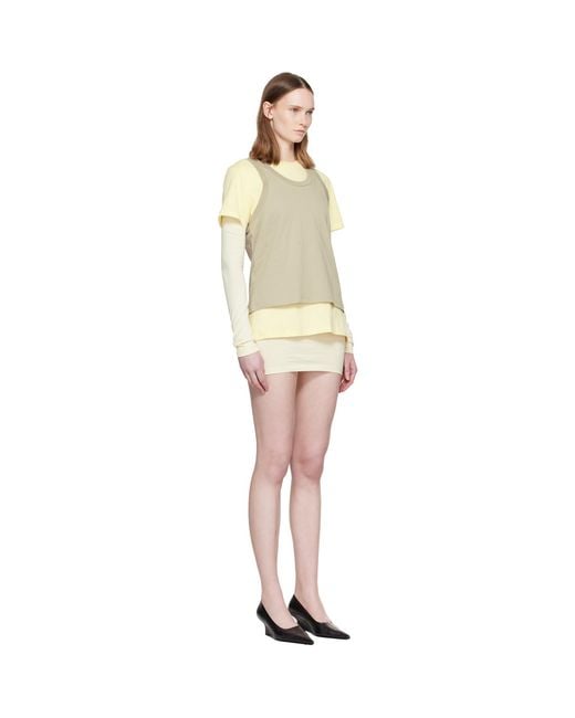 Wardrobe NYC Yellow Layered Minidress Set
