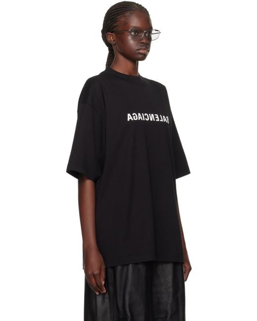 Balenciaga Black Logo-print Cotton T-shirt