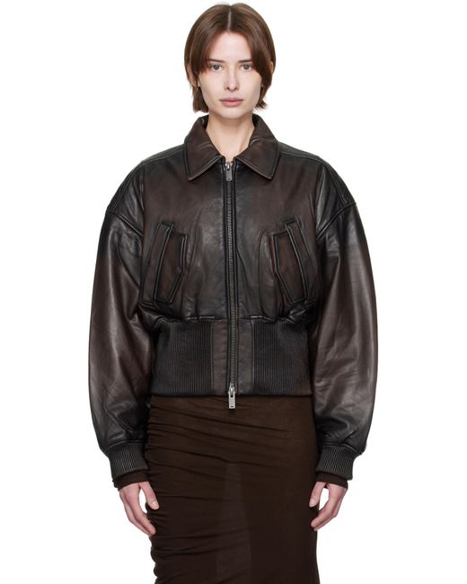 Holzweiler Black Saphra Leather Jacket