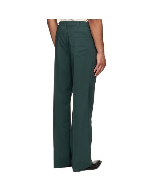 Marni Green Twill Trousers for men