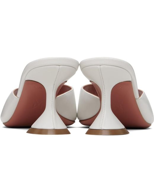 AMINA MUADDI White Lupita Slipper 70 Heeled Sandals