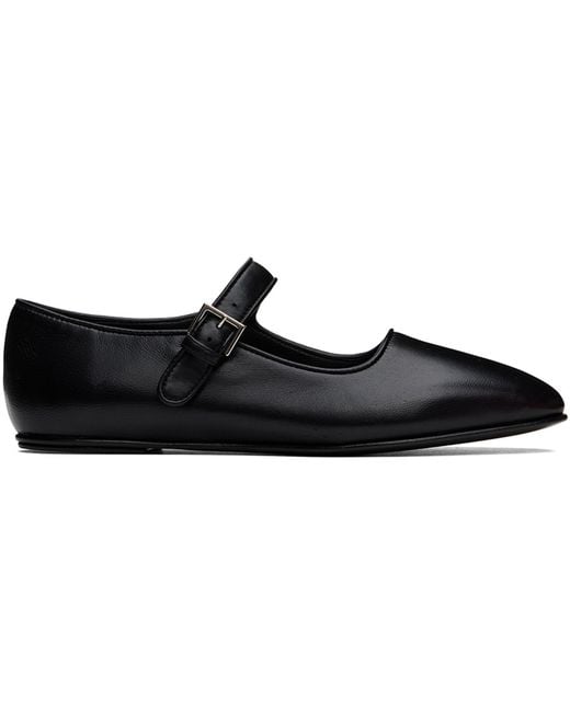 The Row Black Ava Ballerina Flats