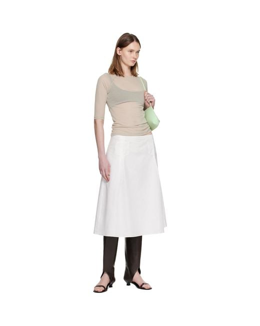 Paloma Wool White Dimi Midi Skirt