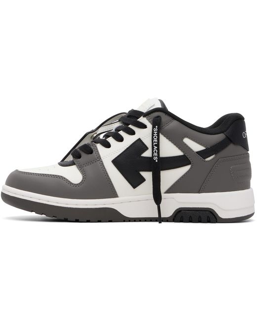 Off-White c/o Virgil Abloh Black Out Of Office Calf Leather Sneakers for men