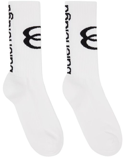 Balenciaga White Unity Socks for men