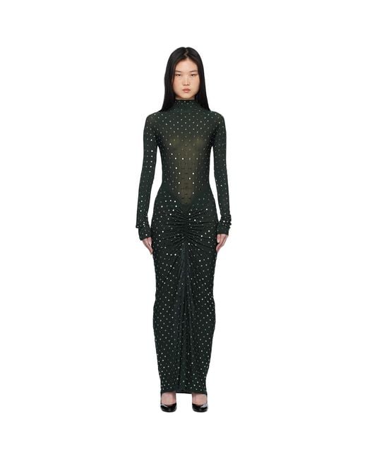 Alaïa Black Draped Maxi Dress