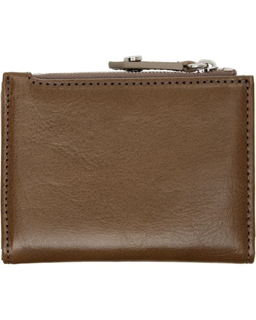 Vivienne Westwood Brown Slim Flap Card Holder for men