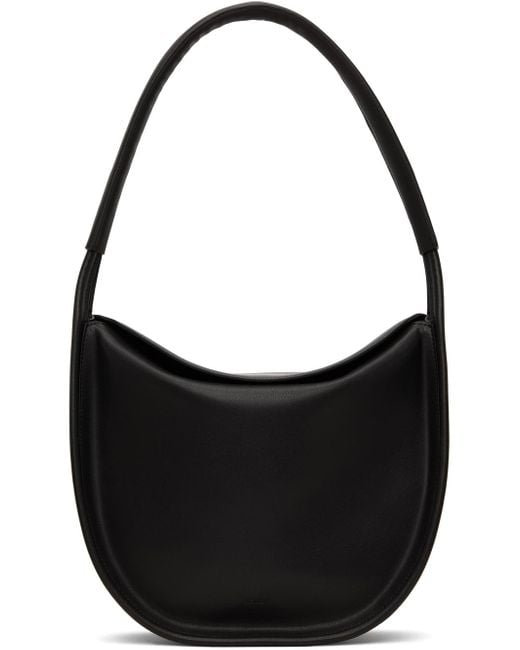 LÉMÉLS Black Large Flat Shoulder Bag